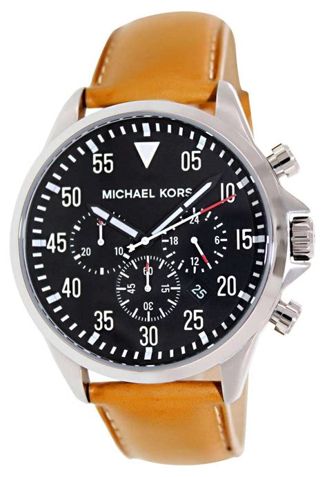 michael kors watch mens black|michael kors chronograph watch men's.